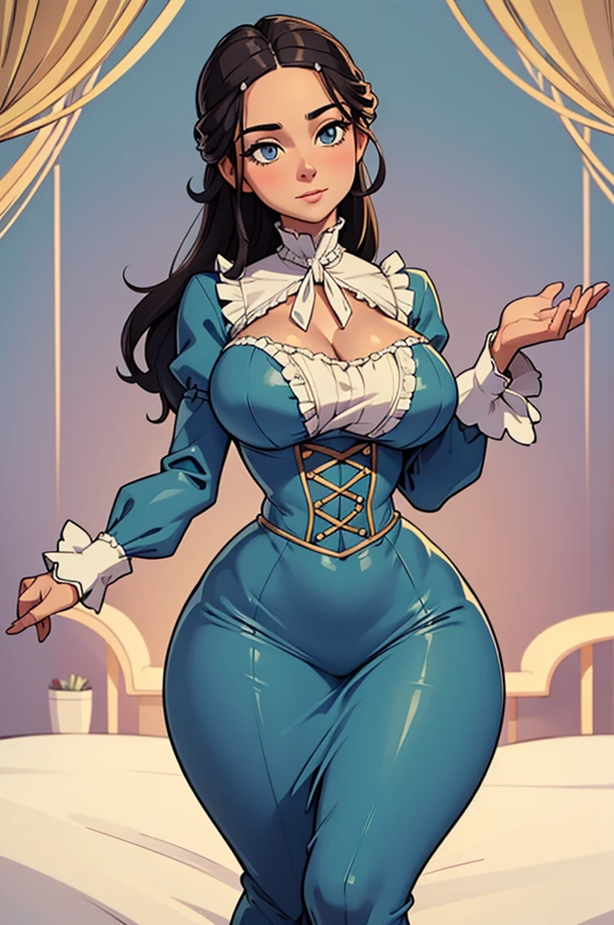 A beautiful Aristacrat woman with soft facial features who embodies old fashioned class, sophistication, elgance as well as wholesome, natural beauty. curvy, thin-waist, wide-hips, swaying-hips. Oppulent historically accurate victorian dress.
