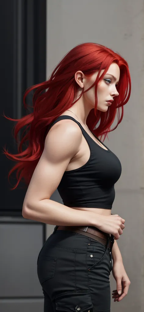 8k resolution masterpiece)) 

1woman, full body art, hyper realistic , young adult, blue eyes, long blood red hair,defined dody,...