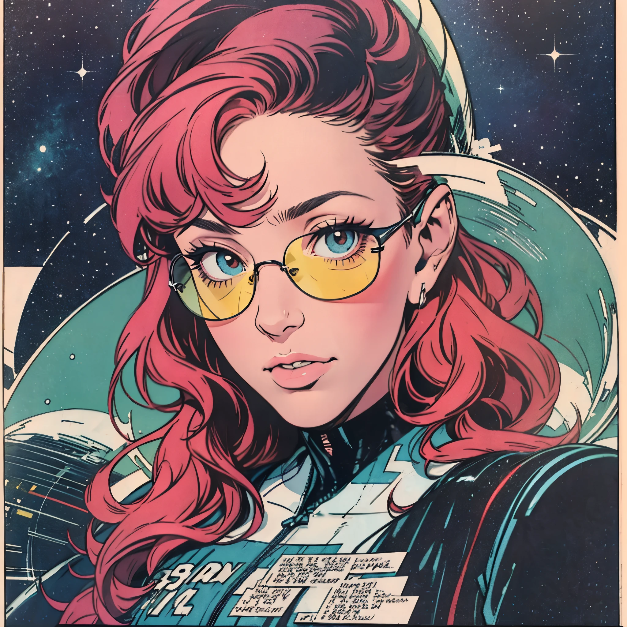 meilleure qualité ultime,Belle femme,bulle,grand brest,galaxie,années 60,années 70,années 80,Coloré,cosmos,espace,lunettes de soleil