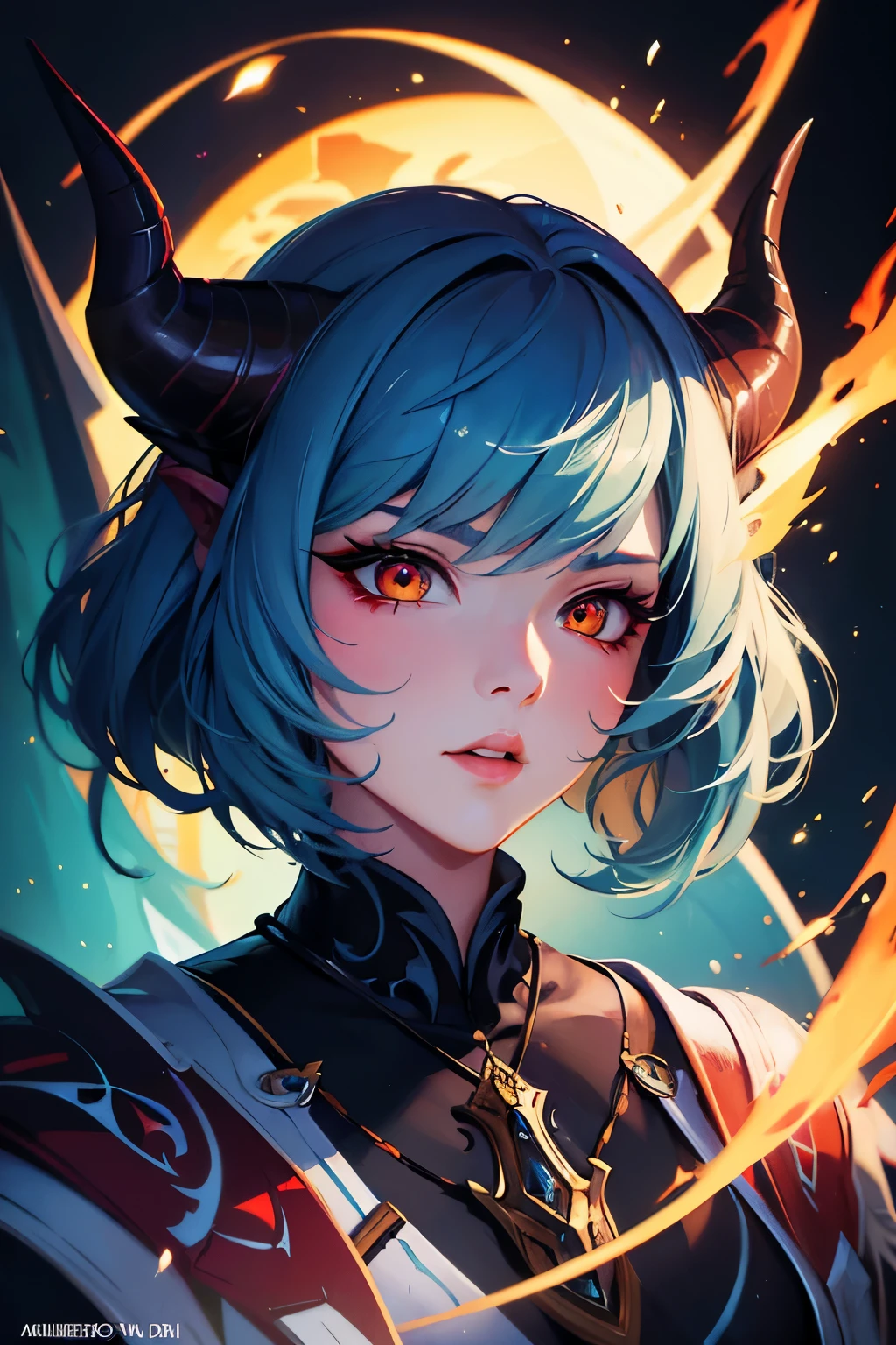 character, high resolution, digital art by loish + rossdraws + artgem + sandara, brush strokes, painterly, impressionist style, dorse, face, artistic, demon
