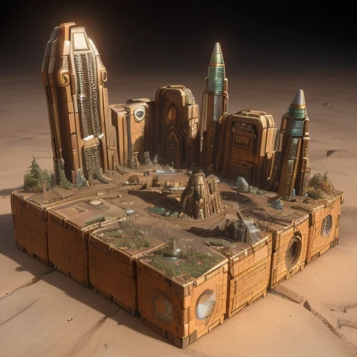 3598年Marte realistic model, (bifurcação, foto original, melhor qualidade, Obra de arte:1.4),SteampunkCyberpunk6820 Cidade,(CyberpunkMarte light:1.3), Marte (relacionado à terra),(in a natureza pequena box:1.3),isométrico, natureza pequena, paisagem on foundation,paisagem,