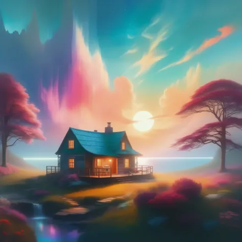 Cottagecore Romance meets Glitch Art in an Enchanting Ethereal Narrative Realism
