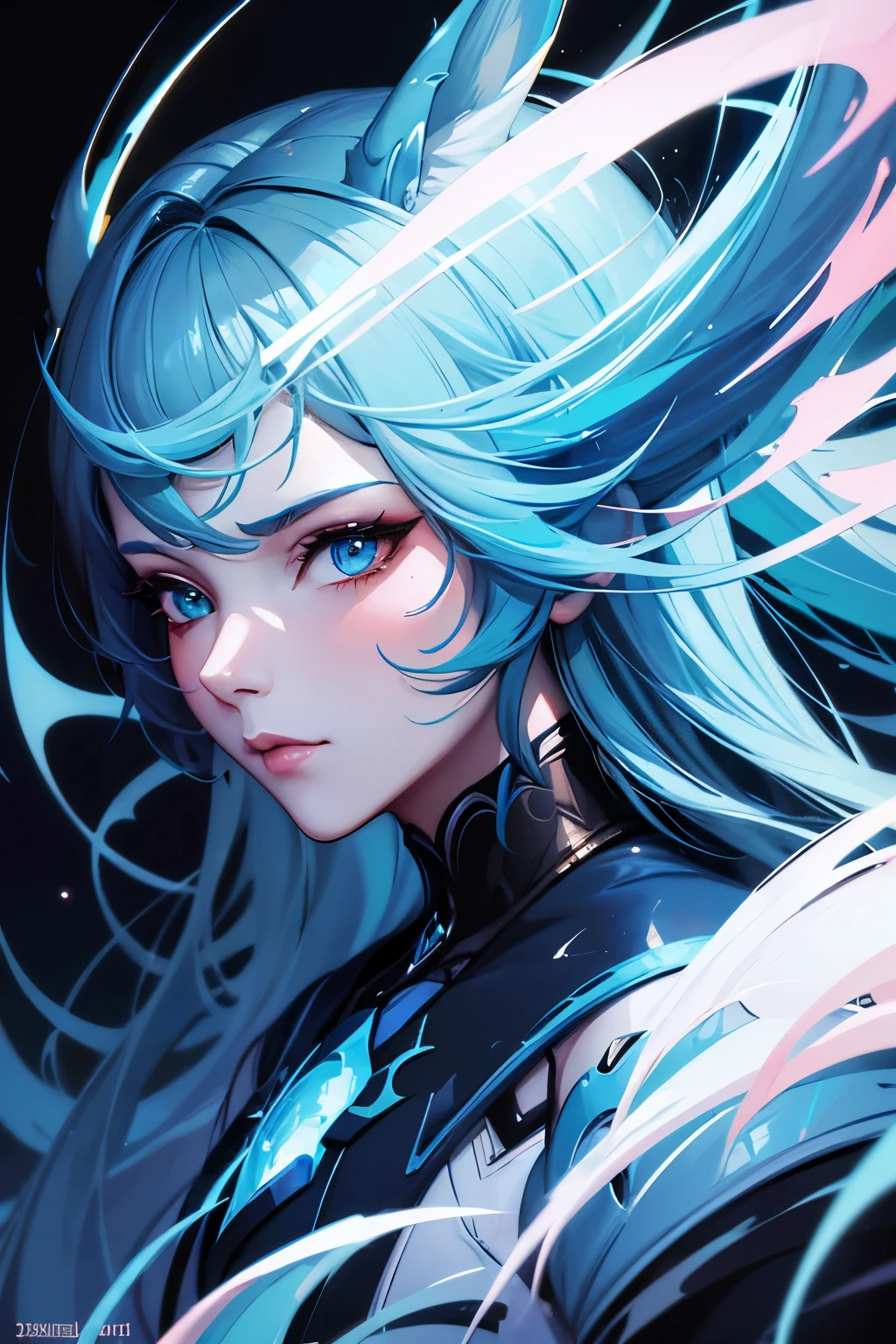 character, high resolution, digital art by loish + rossdraws + artgem + sandara, brush strokes, painterly, impressionist style, dorse, face, artistic, blue
