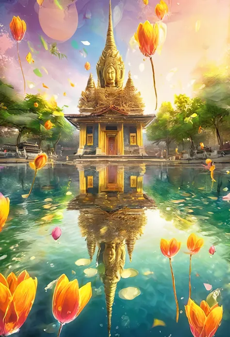 best quality,4k,highres,ultra-detailed,realistic,ultra-fine painting,vivid colors,bokeh,portraits
a buda floating in mid-air, te...