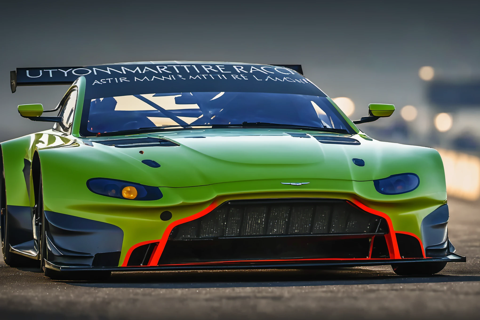 masterpiece, best quality, aston martin v8 vantage amr gte, le mans race track, in motion, full specular sharpened 3D, HDR, UHD, vivid colors, occlusion, masterpiece, panorama, super detail, accurate, best quality, 16K, ultra-super quality, ultra-photo realistic detail, utltra-high nanite atmospheric lighting, ultra-high detailed reflections, very far shot, ultra-wide angle, 4D composite mapping, ultra-high 3D depth mapping quality, ultra-high render quality, OLED, dynamic rich shadows, ultra-high realistic graphics, HDR, (very far shot), ultra-high background detail, god rays, backlighting