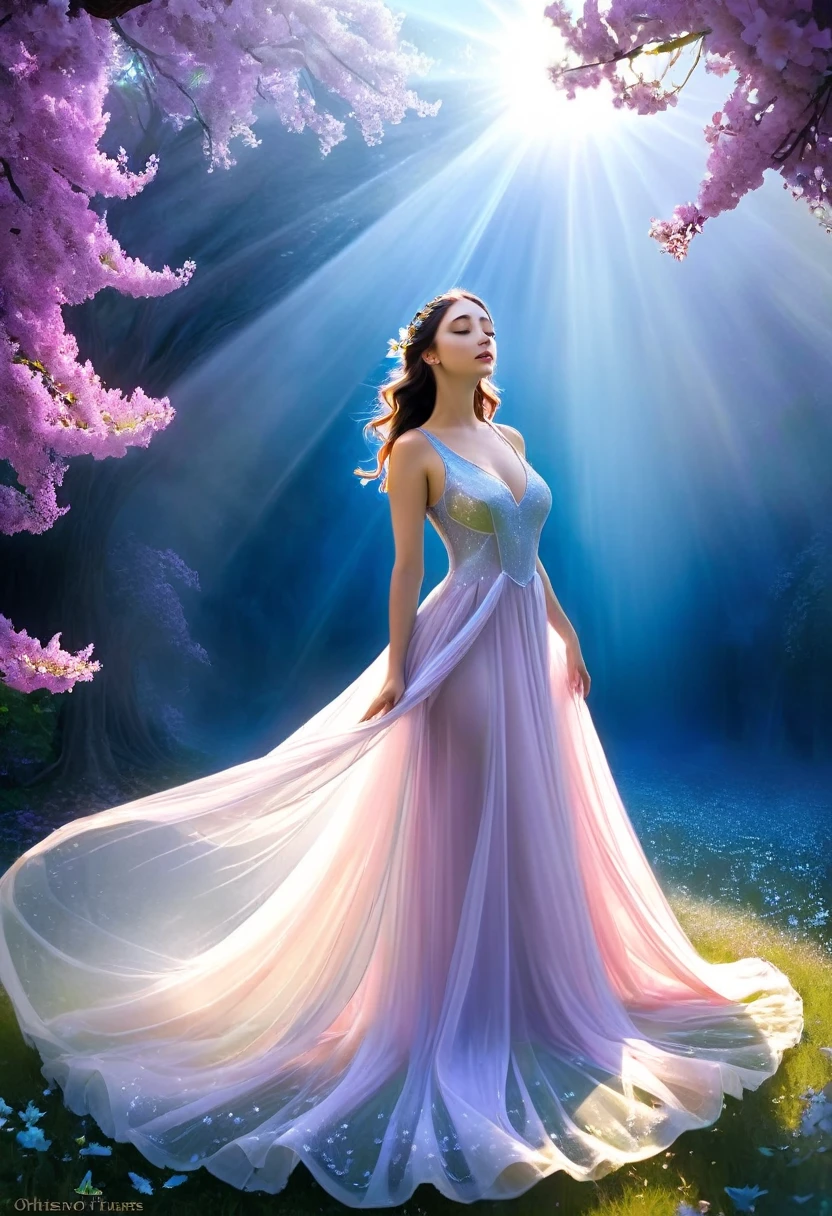 (best quality,4k,8k,highres,masterpiece:1.2),ultra-detailed,(realistic,photorealistic,photo-realistic:1.37),goddess, floating, ground, sheer delicate silks, light source, gentle divine radiance, field of flowers, ethereal, graceful, flowing dress, glowing, divine energy, vibrant colors, surreal, magical, peaceful ambiance, soft petals, enchanting, dreamlike, ethereal beauty, tranquil, shimmering, surreal lighting, fantasy, beauty, magic, surrealistic, graceful movements, captivating, otherworldly, radiant, tranquility, mesmerizing, ethereal atmosphere, delicate features, enchantment, harmonious, serenity, ethereal surroundings, surreal landscape, ethereal glow, delicate flowers, mystical, heavenly, graceful posture, uplifting, otherworldly realm, tranquility, surreal atmosphere, soft and vibrant hues, glowing aura, blissful