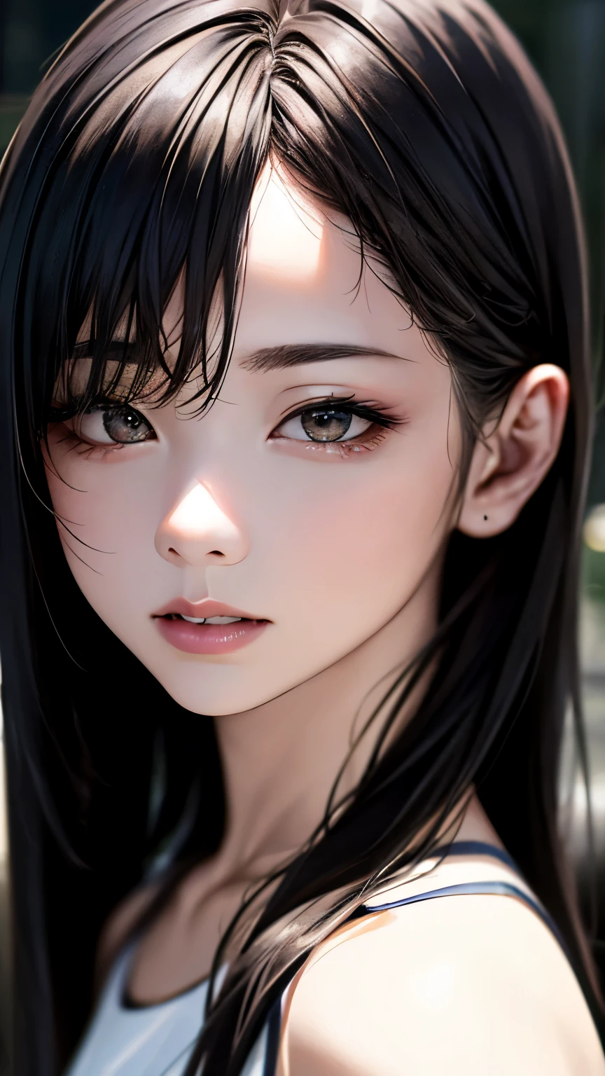 (hig彼st quality、8k、32k、masterpiece)、(Realistic)、(Realistic:1.2)、(High resolution)、Very detailed、Very beautiful face and eyes、1 girl、Delicate body、(hig彼st quality、Attention to detail、Rich skin detail)、(hig彼st quality、8k、Oil paint:1.2)、Very detailed、(Realistic、Realistic:1.37)、Bright colors、Full Body Shot、((Small eyes))