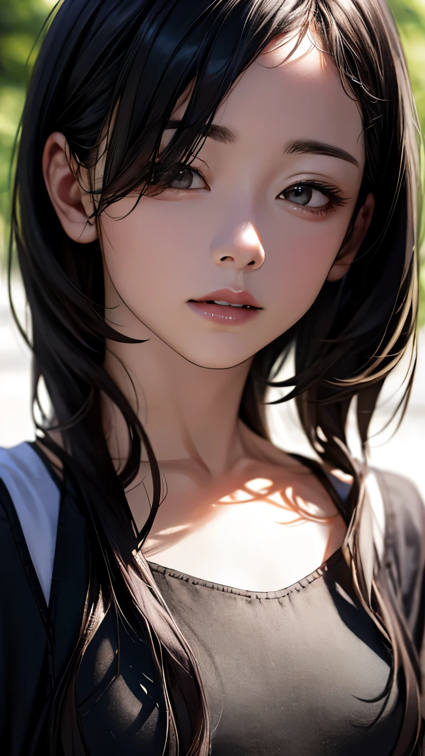 (hig彼st quality、8k、32k、masterpiece)、(Realistic)、(Realistic:1.2)、(High resolution)、Very detailed、Very beautiful face and eyes、1 girl、Delicate body、(hig彼st quality、Attention to detail、Rich skin detail)、(hig彼st quality、8k、Oil paint:1.2)、Very detailed、(Realistic、Realistic:1.37)、Bright colors、Full Body Shot、((Small eyes))