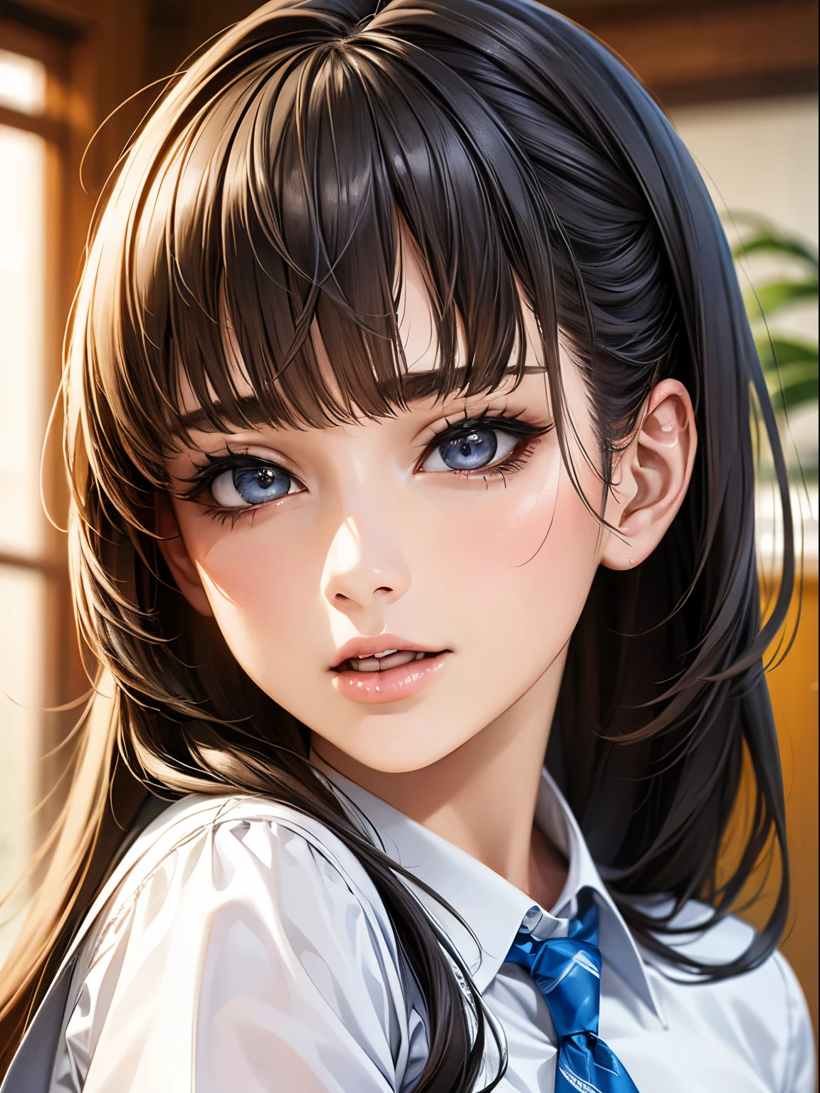 ((highest quality)),(超A high resolution),(Very detailed),(Detailed Description),((The best CG)),(masterpiece),super precision art、(highest quality、8k、32k、masterpiece)、(Realistic)、(Realistic:1.2)、(High resolution)、Very detailed、Very beautiful face and eyes、1 female、((Big eyes:1.4、Detailed eyes))、Tight waist、Delicate body、(highest quality、Attention to detail、Rich skin detail)、(highest quality、8k)、Very detailed、(Realistic、Realistic:1.37)、Bright colors