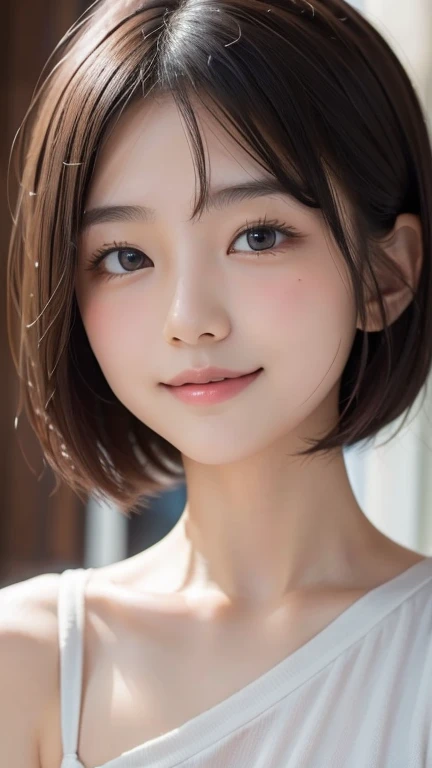 ( best quality:1.5), 1girl, solo,short hair, round face, Japanese,