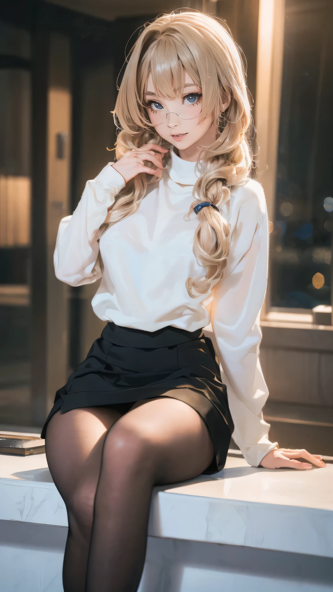 (random porn pose),(random hairstyle),(Highest image quality,(8k),ultra-realistic,best quality, high quality, high definition, high quality texture,high detail,beautiful detailed,fine detailed,extremely detailed cg,detailed texture,a realistic representation of the face,masterpiece,Sense of presence),sweater,tight mini skirt,stockings,Engineer boot