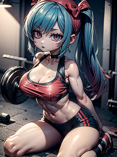 poppy league of legends sexy gym clothes