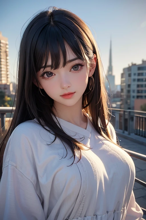 (Masterpiece, Best Quality, Ultra Detailed: 1.6), Illustration, (Single, 1 Girl, Beautiful Detailed Eyes: 1.2), City, Street, Cute, Otherworld.