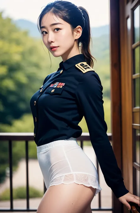 actual photo、highest imyear quality、realistic、beautiful woman、beautiful thighs、beautiful face、本当の私は何yearも、federal army uniform m...