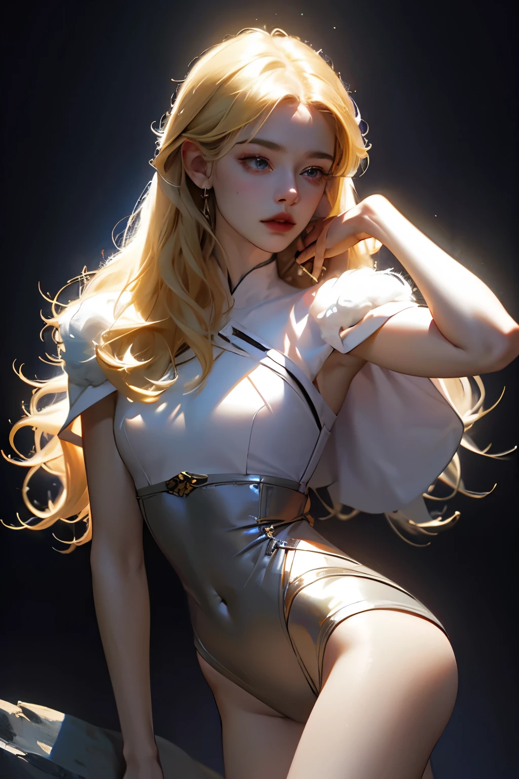 rosto frontal full frame, Realistic details, Stanley Liu, Arm candy, French-Canadian, Norway, Ireland, blond, Skinny, 微small, Thin, small, hot, blue eyes, Hourglass figure, 5'4, Eight thousand, 4K, Beautiful Lights, Lovely, Innocent，Dynamic sense，There is a gap between the legs