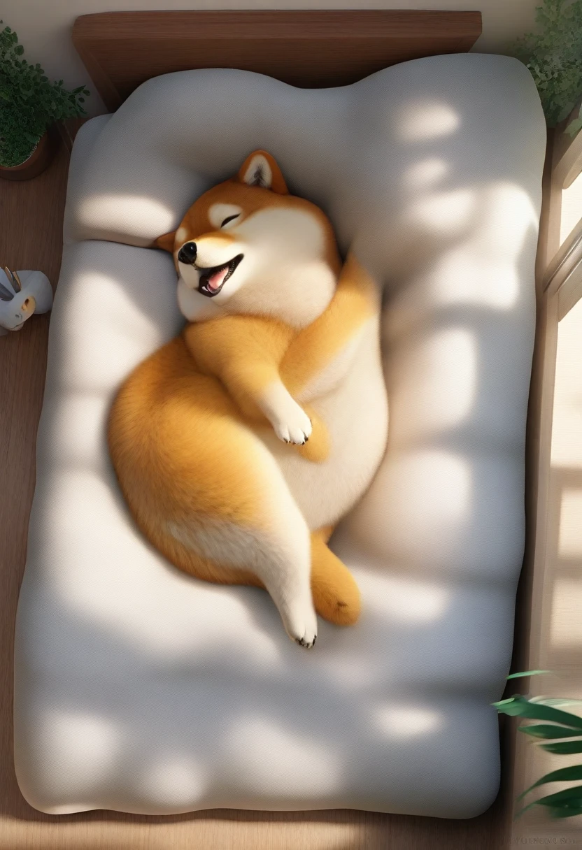 8k,wallpaper of extremely detailed CG unit, ​masterpiece,hight resolution,top-quality,top-quality real texture skin,hyper realisitic,increase the resolution,RAW photos,best qualtiy,highly detailed,the wallpaper,golden ratio, BREAK ,(beautiful butterfly is resting on shiba dog nose:1.6),soft sunshine of the spring,at garden,many beautiful flowers,from side,