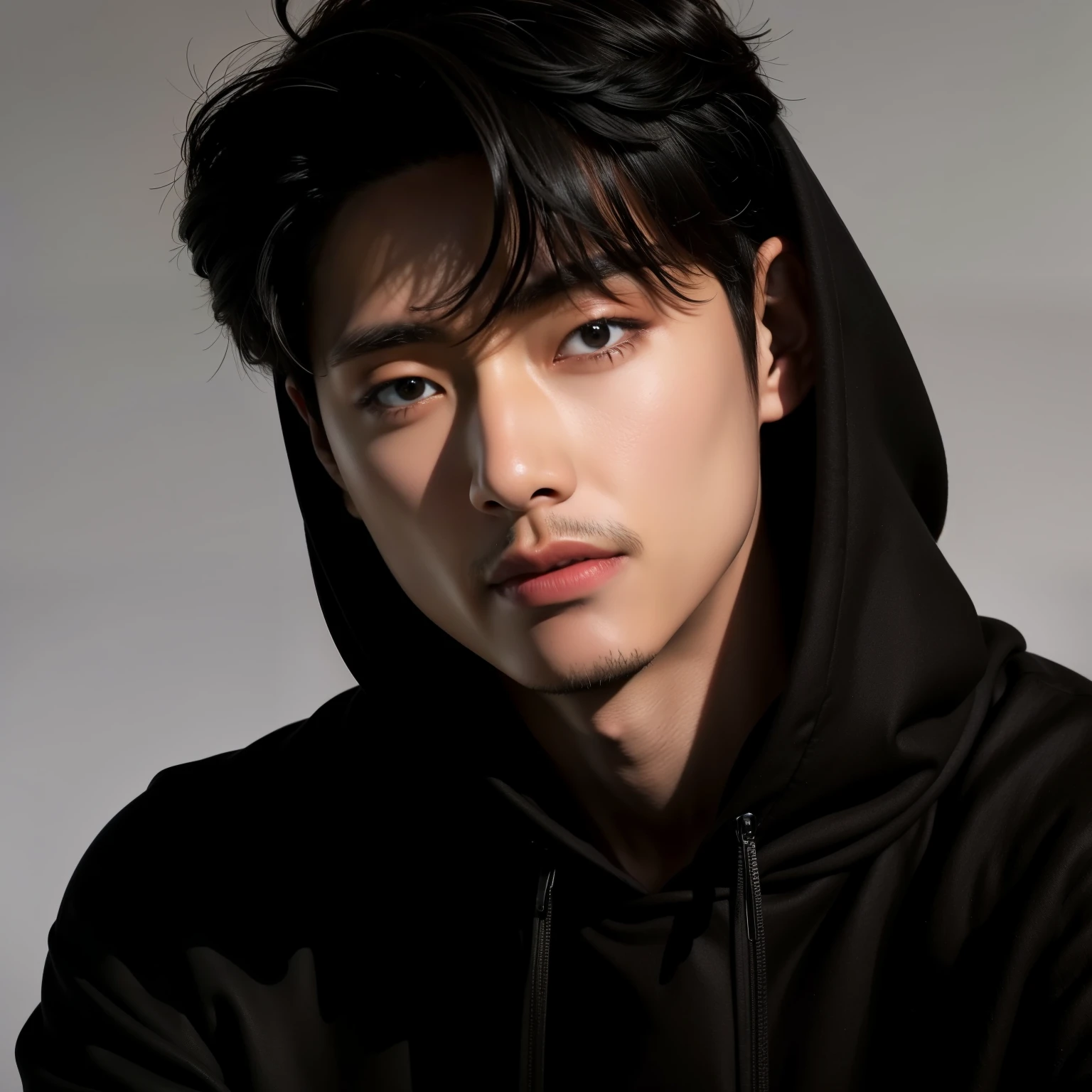 arafed asian man in black hoodie posing for a photo, who is siwoo, Jinyoung Shin, inspirado em Zhang Han, homem sul-coreano, hyung tae, profile picture with headshot, Yanjun Chengt, Hong junho hyung, Sun-Hyuk Kim, artista coreano, headshot portrait, adorable and pale korean face, homem bonito, hyung tae kim, Seseon Yoon