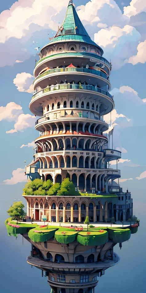 a huge tower that surged from underground... the whole world is paralized in shock