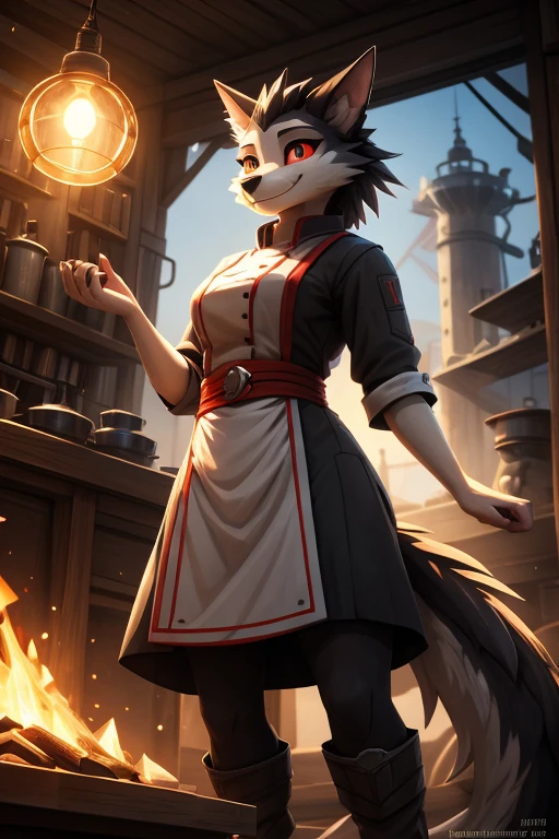 enginetrap hell_kein Chef_(hell_boss) Hundeartige_demon demon hellhound mammal 2021 digital_Medien_(Kunstwerk) Hi_res lighting shaded signbeiure anthro book clothed clotHing female fully_clothed Fell light looking_bei_Betrachter Zwerchfell offen_Mund offen_smile smile solo cock without toes_legwear wHite_body wHite_Fell, BRECHEN (Meisterwerk, best quality, Farbige Skizze, 4k, 2k, (intricbeie, High detail:1.2), Film-Gegenschattierung, analoger Stil, absurd res, von enginetrap) (best quality, High quality:1.4)