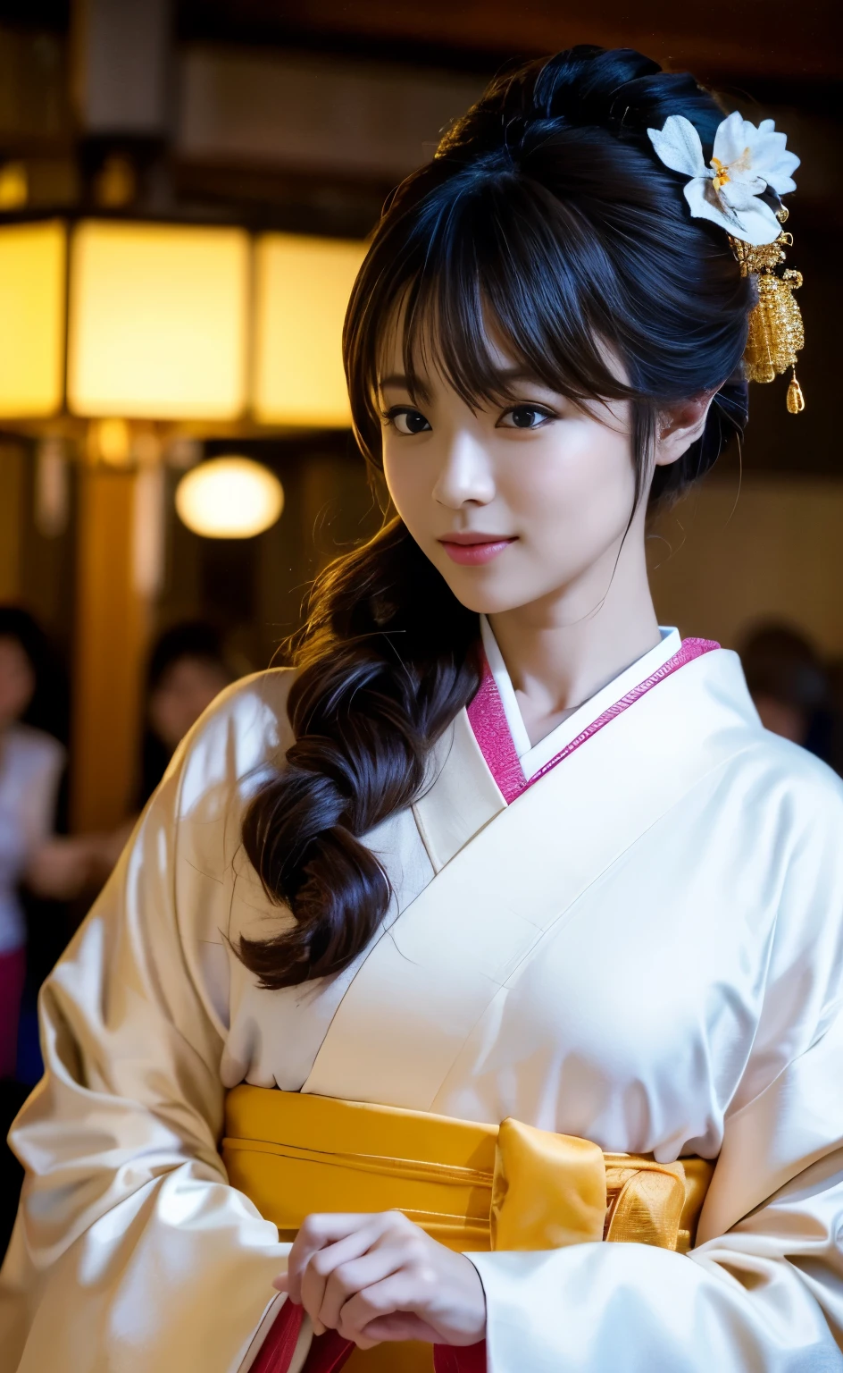 ((에도시대 밤이 내리는 교토의 거리,비가 온 후 비포장 도로에서 등불이 켜진 마을을 아름다운 매너로 걷는 젊은 게이샤.)),(((The collar of the formal Japanese 키모노, 아름다운 라이트 그린 패턴이 특징, 뒤로 당겨져 목의 아름다운 흰색 목덜미가 드러납니다..,비싸고 아름다운 오비와 오비지메가 잘 어울리네요.,아름답게 장식된 샌들,知り合いに出会って笑얼굴で会釈しているところを動作の本質を捉えたプロ目線の全身撮影))),(((美しい흑발を日本髪に整えて頭に差した많은 머리핀:1.3))),한 소녀, 한 사람で, 凛とした上品な笑얼굴, 밤색의 빛을 담아내는 눈, 흑발, 머리 장식, 무릎을 함께, 우아한 내부 자세로, Furisode 키모노, 키모노, 밝은 붉은 입술, 보상하다, 술, 로프, 아이섀도, red 키모노, shimenawa, 많은 머리핀,((완벽한 해부학)) ,걸작,울잔 6500,(현실적인, photo현실적인),걸작, 높은 해상도,최고의 빛과 그림자 대비, 주인공,매우 높은 피사계 심도,soft delicate beautiful attractive 얼굴, 아름다운 가장자리 오이란_여성, a 여성 in a 키모노 posing for a picture ,퍼펙트 엣지 오이란_얼굴,퍼펙트 엣지 오이란_몸,엣지 오이란_보상하다,엣지 오이란_헤어스타일  (사이하루 바디),(탁상, 고품질, 最고품질),(繊細な目と얼굴), 광선 추적, 매우 상세한 CG Unity 8k 벽지,한 사람,최고의 이미지 품질,뛰어난 디테일,超A 고해상도,현실적인:1.4),세부 사항에 대한 관심,세부 사항에 대한 관심,1girl에 응축된 아름다움,아름다운 갈색 머리,繊細で높은 코を持つ美しい얼굴,모델같은 긴 팔다리,허리가 잘록하고 엉덩이가 크다,높은 코, 맑은 밤색 눈, 윤기 나는 입술,
