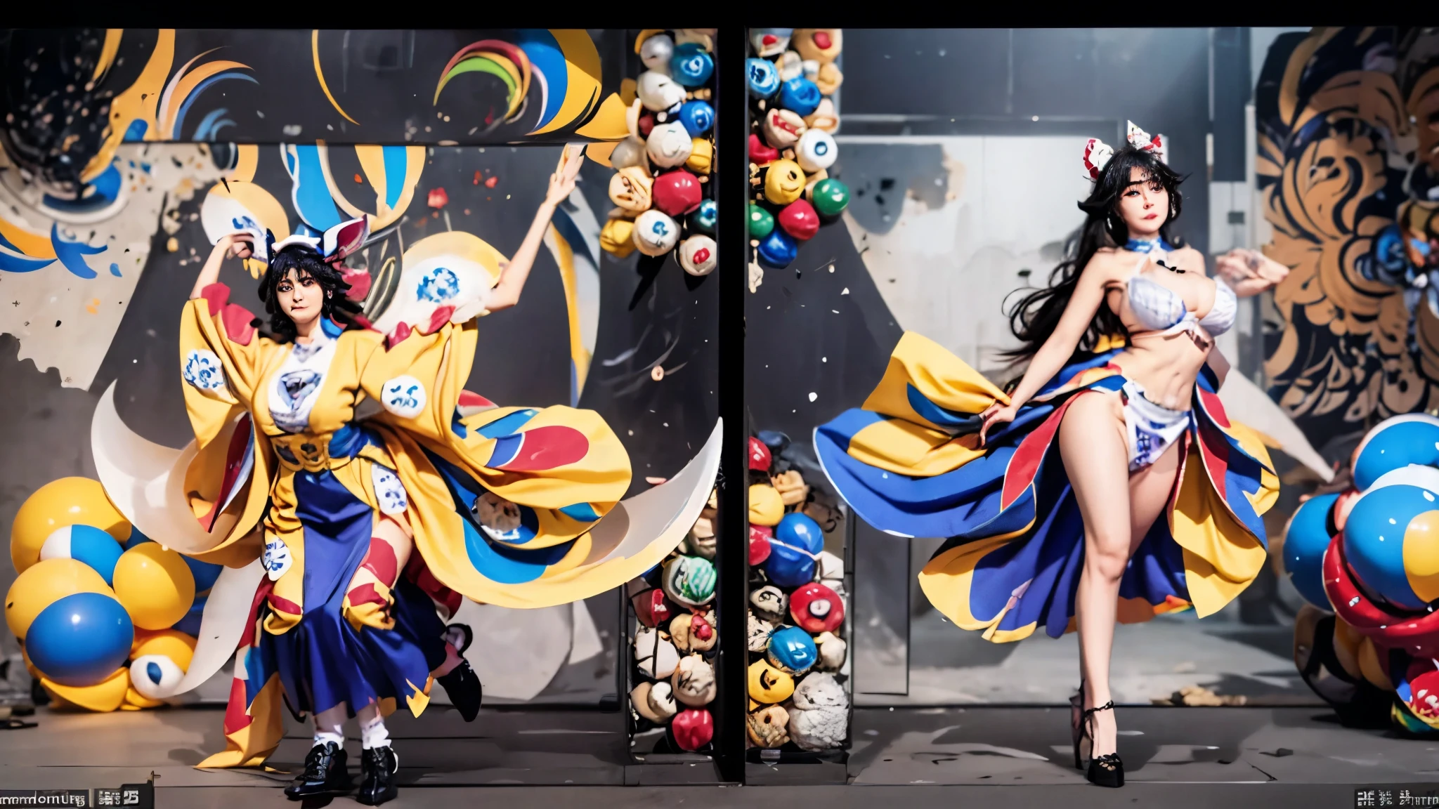 In the beautiful illustration of this super-grand scene，The ultra-distant lens shows us（More than eight distinctive characters：9.9），They have distinct personalities and are lively and interesting。from（A radiant angelic character from heaven：6.6），arrive（A nightmare character surrounded by flames：6.6）、Arrive again（A wind fairy character dancing in the air：6.6）、Arrive again有（A one-man character surrounded by lightning：6.6），arrive（A mechanical character with a metallic luster：6.6）、Arrive again（A powerful character with colorful dragon scale leather：6.6）、Arrive again（A slender character with elegance and agility：6.6）Gracefully wears a flower crown、arrive（A seductive and charming tiefling character：6.6）、Arrive again（A succubus character with an indescribable sexiness：6.6）。Each character fully demonstrates his or her unique style。The illustration uses advanced artistic techniques and tools，（Use nesting、Weaving、Splicing、perspective、arrangement、grouping、Storyboards and other methods，Divide the scene into different parts through geometric arrangement：9.9），Each part corresponds to a role，from and more efficiently utilize space。Through Midjourney's advanced brush tools、Color palette、Material packs and model packs、Texture tools，Exquisite props are designed for each character to increase racial characteristics、Clothing and physical features，（Enhances the character's personality and visual appeal：2.5），The scenery in the illustrations is stunning，There are changing skies、rainbow、Aurora、Stars and Moon。Incorporating iconic landmarks such as Mount Everest，and fireworks、Tranquil Lake、Natural and urban elements of waves and neon lights，Creates a magical atmosphere，Characters showcase their unique abilities and equipment in a variety of environments，This is true even in extreme alien landscapes。（Use Midjourney's toolaterial packs、Texture tools、The color palette makes depicting details vivid and realistic：9.9），from complex hairstyles and different ethnic characteristics、Body、Appearance features、Clothing arrives with realistic textures，This greatly enhances the realism of the characters and surroundings，The fusion of multiple art styles adds dynamism to the character&#39;s movement at all angles，The overall visual experience is further enriched。The final illustration was described as a "masterpiece"，It has the characteristics of "best quality" and "realistic"，The details put into the creative process are shown、Level of creativity and craftsmanship。 hdr，（Reality，Masterpiece quality，Best quality）