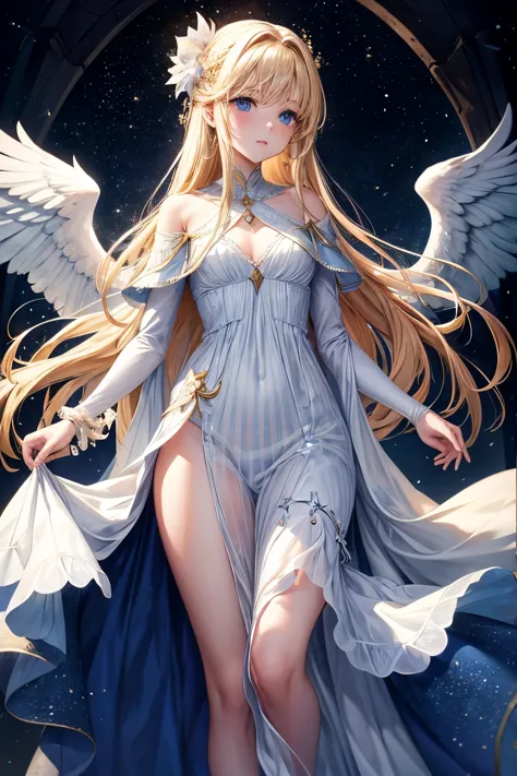 Physique :
Aria est une jeune ange d'une beauté éthérée, with delicate features and crystal blue eyes that seem to reflect celes...