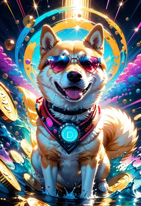 (best quality,4k,8k,highres,masterpiece:1.2),ultra-detailed,(realistic,photorealistic,photo-realistic:1.37),a shiba inu,dogecoin...