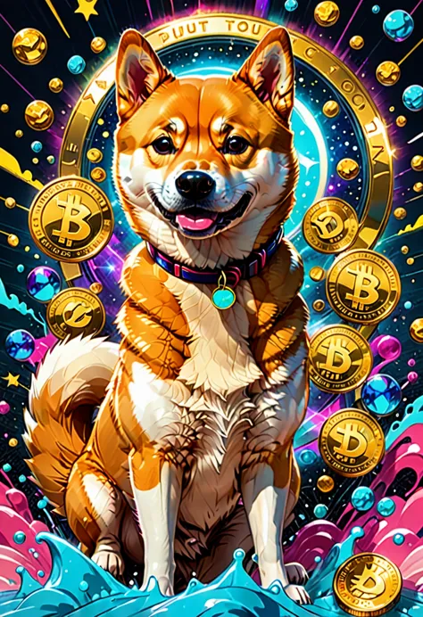 (best quality,4k,8k,highres,masterpiece:1.2),ultra-detailed,(realistic,photorealistic,photo-realistic:1.37),a shiba inu,dogecoin...