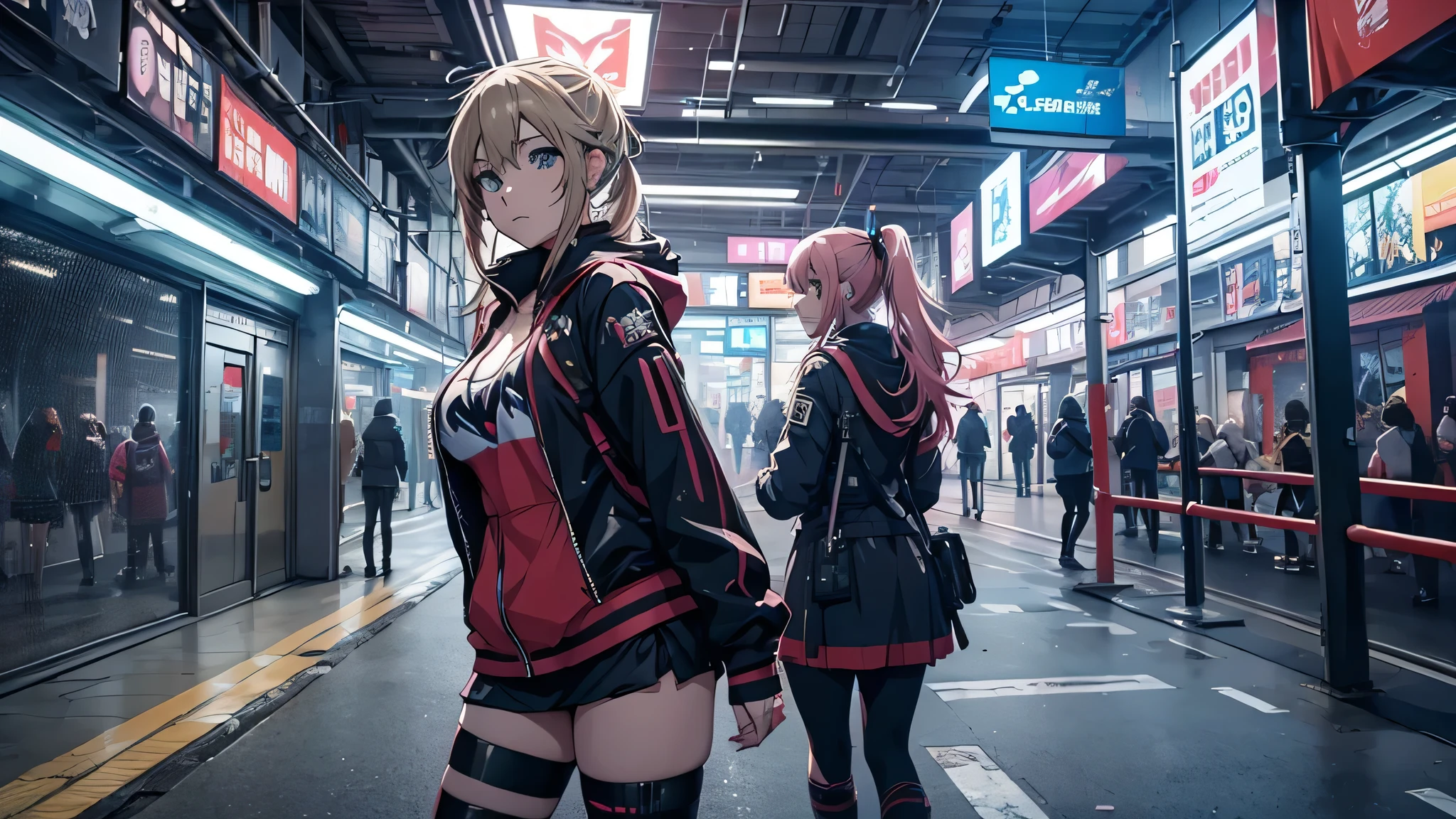 4 فتيات أنمي يقفن في مدينة ليلاً., cyberpunk oppai, أنيمي ciberpunk art, أنيمي ciberpunk, arte del أنيمي ciberpunk, digital arte del أنيمي ciberpunk, السايبربانك الرقمي - فن الأنمي, أنيمي ciberpunk moderno, أنيمي ciberpunk digital!!, أفضل خلفيات أنيمي 4K Konachan, أنثى فتاة أنيمي السايبربانك, في مدينة السايبربانك, الاتجاه على cgstation, نساء السايبربانك في مترو الأنفاق يستخدمن أسلحة من نوع فورتنايت