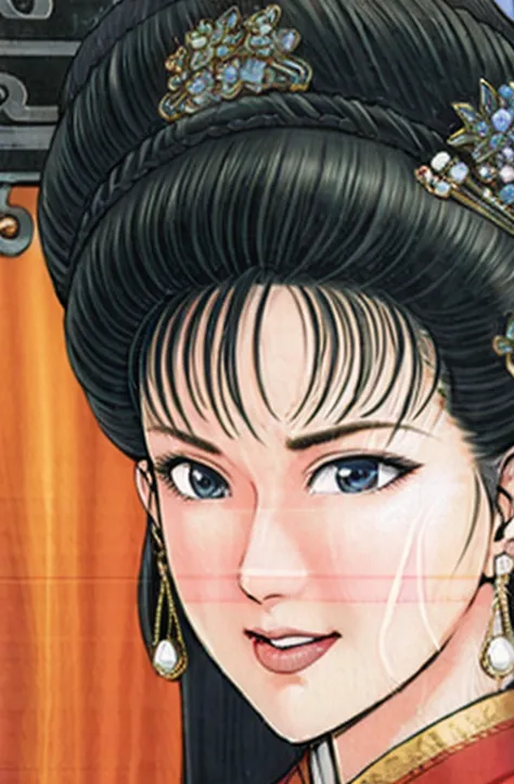 (best quality), (very aesthetic), (ultra-detailed), (best illustration),nsfw,a mature female,perfect face,suikoden,mrs. lin,(ful...