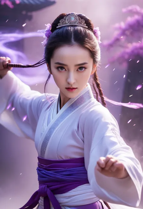 uhd, epic, cinematic still frame, sharp focus, craft a hyper realistic photo of most attractive and beautiful Wuxia girl (Dilrab...