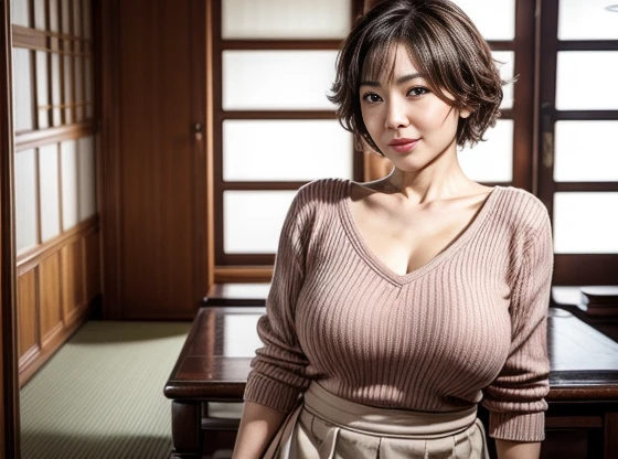 old woman sex japanese 40 year old mature woman、indoor、Japanese-style room、kitchen、Japanese women  - SeaArt AI