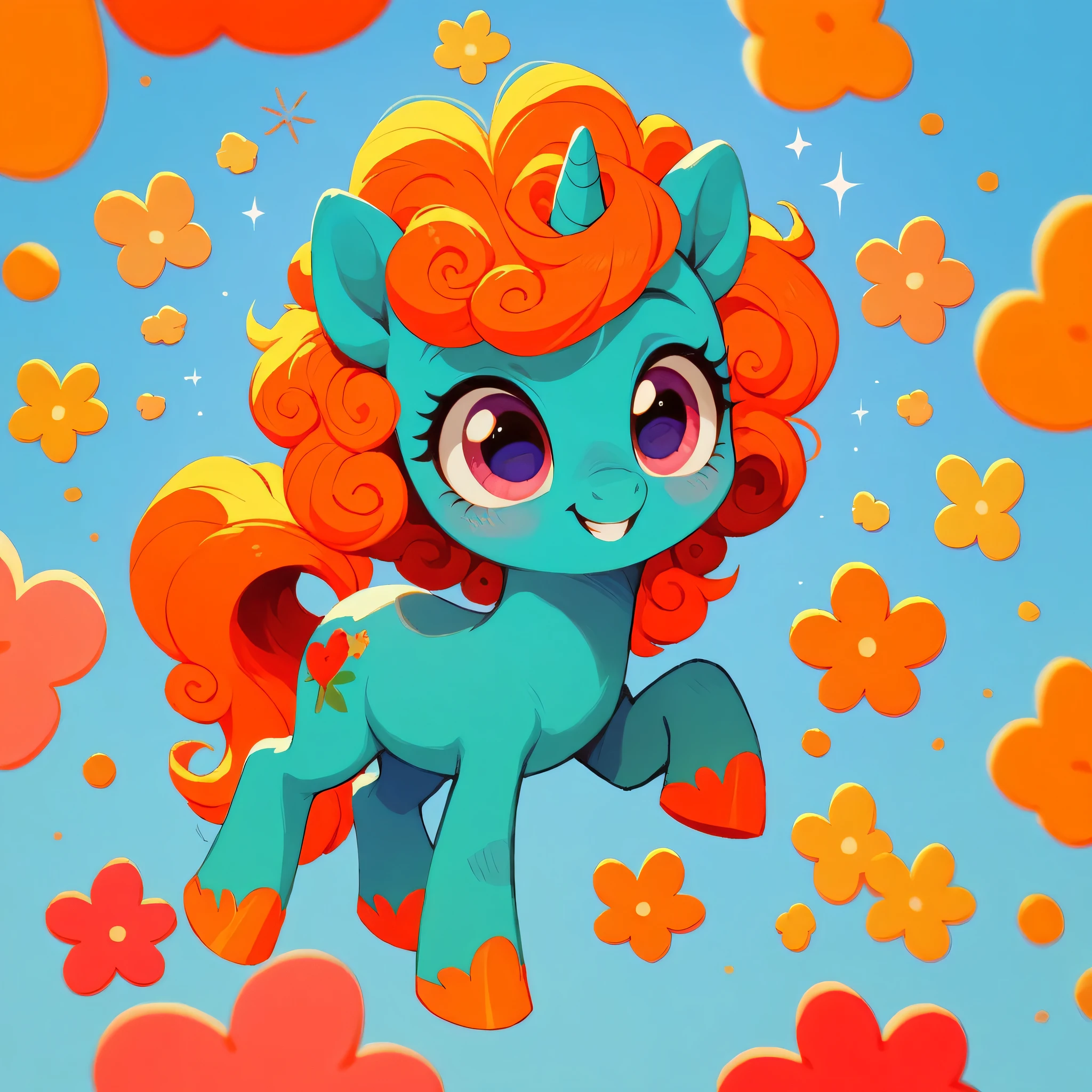 score_9, score_8_up, score_7_up, adorable pony, cute background