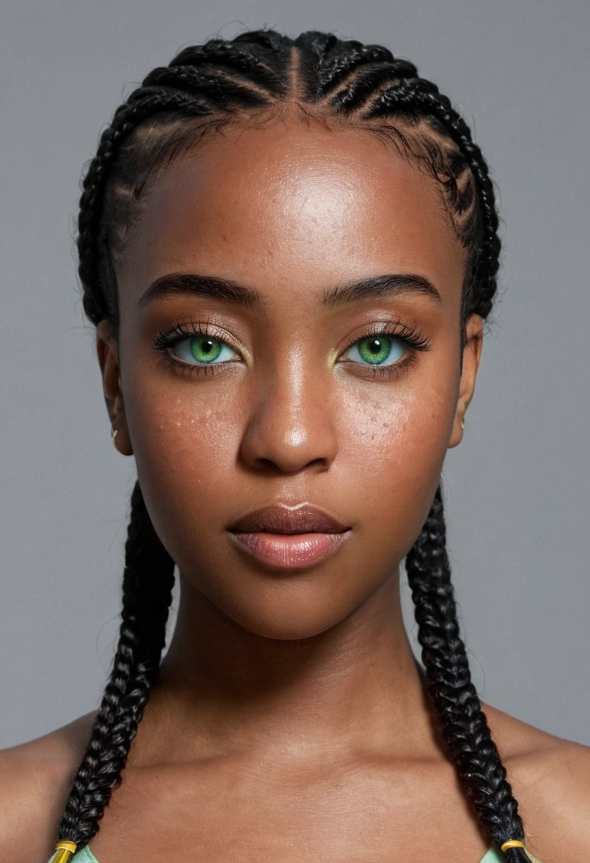 full body image of a ((Nubian1.5)) Queen of Nubia, ((light green hazel eyes:1.5)), woman from Cush, Cushite-Nubian warrior, beautiful ((black female:1.2)), dark-skin woman, realistic skin:1.2, freckles, (finely detailed skin textures:1.2), skin pores visible, perfect cinematic lighting, very small and  skin blemishes and imperfections, black hair, box braided hair, box braid, Graceful Midnight Angel of God, beautiful d&d character portrait, colorful fantasy, detailed, realistic face, realistic photo, intricate armor, fiverr dnd character, Afrocentric, stanley artgerm lau, ilya kuvshinov, artstation, hd, octane render, hyperrealism, unreal engine, attention to detail, Hyper-detailed, insane details, Beautifully color graded, Unreal Engine, DOF, Super-Resolution,Megapixel, Cinematic Lightning, Anti-Aliasing, FKAA, TXAA, RTX,SSAO,Post Processing, Post Production, Tone Mapping, CGI, VFX, SFX, Insanely detailed and intricate , Hyper maximalist, Hyper realistic, Volumetric, Photorealistic, ultra photoreal, ultra- detailed, intricate details,8K, Super detailed , Full color, Volumetric lightning, HDR, Realistic, Unreal Engine, 16K, Sharp focus. Octane render
