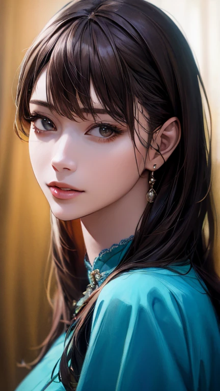 (hig彼st quality、8k、32k、masterpiece)、(Realistic)、(Realistic:1.2)、(High resolution)、Very detailed、Very beautiful face and eyes、1 girl、Delicate body、(hig彼st quality、Attention to detail、Rich skin detail)、(hig彼st quality、8k、Oil paint:1.2)、Very detailed、(Realistic、Realistic:1.37)、Bright colors、Full Body Shot