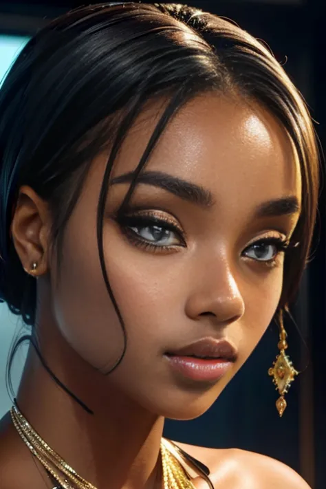 breathtakingly beautiful mixed 1woman, extremely beautiful eyes, melanin