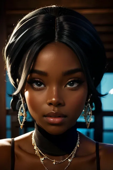 breathtakingly gorgeous black 1woman, big beautiful eyes, melanin
