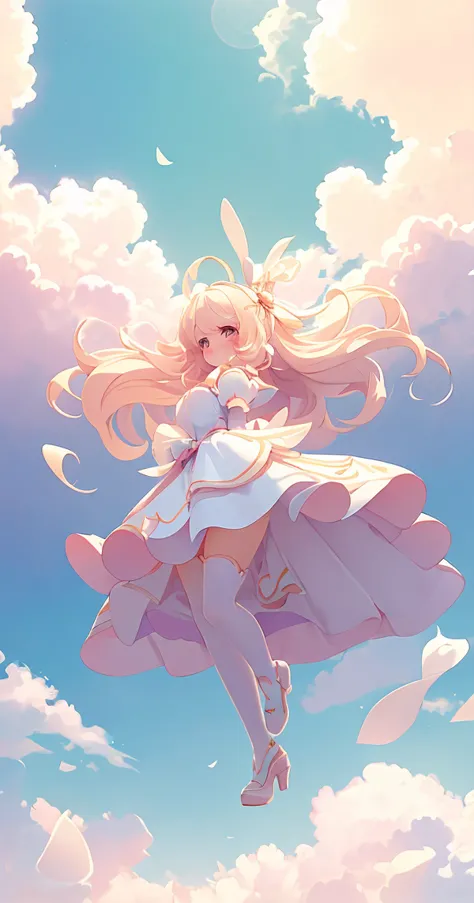 bunny morphing girl, fluffy, soft ((highest quality)), ( extremely detailed, best details, official art, beauty and aesthetics: ...