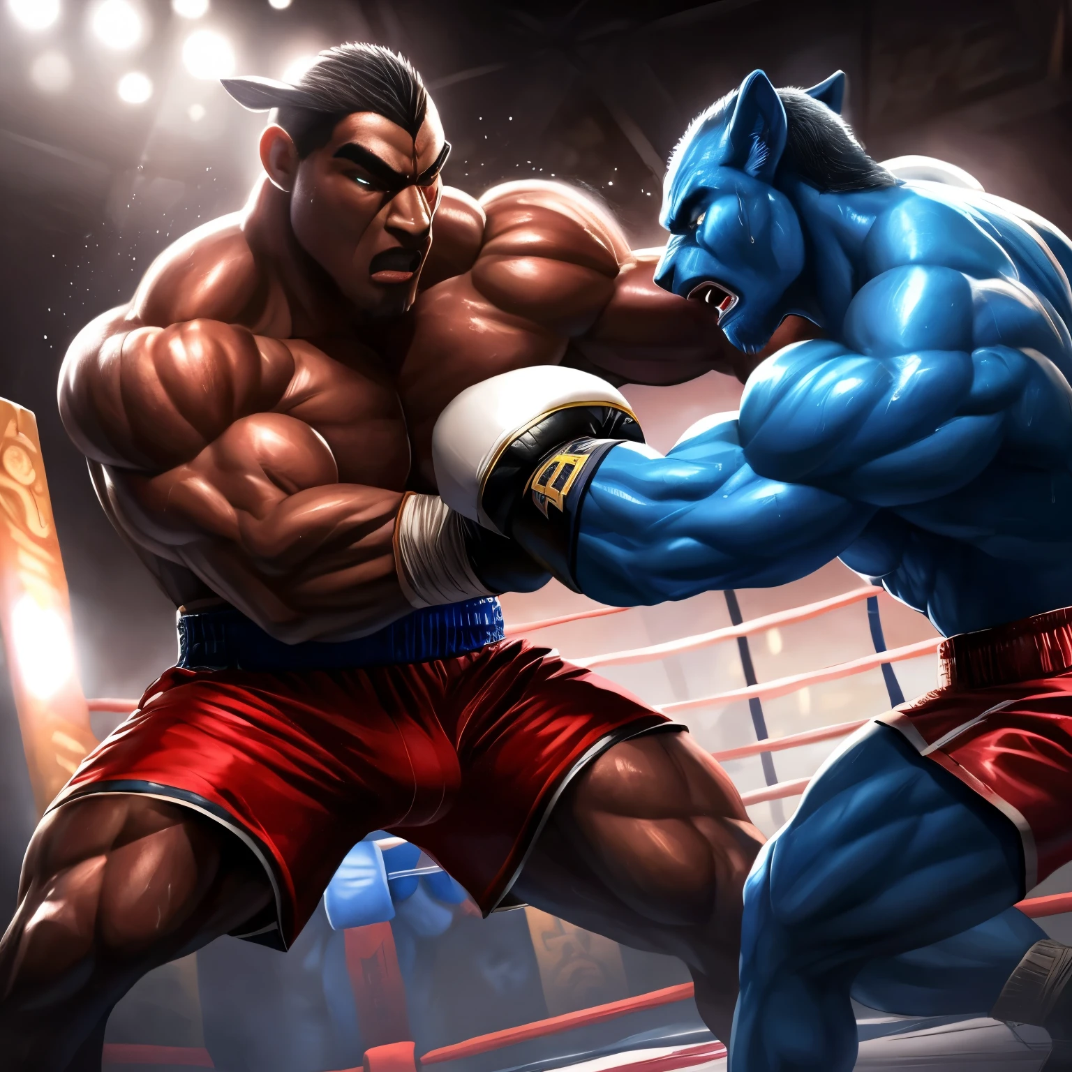 Boxing Match/拳击比赛/ボクシング試合 created with SeaArt AI