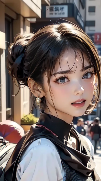 (Random Location),(Random Hairstyles),(Movie-like scene,Best image quality,(8k), Ultra-realistic, 最high quality, high quality, High resolution, high qualityな質感, Attention to detail, beautiful, detailed, Extremely detailed CG, detailedなテクスチャ, Realistic facial expressions, masterpiece, in front, dynamic, bold), ((round face:1.4))