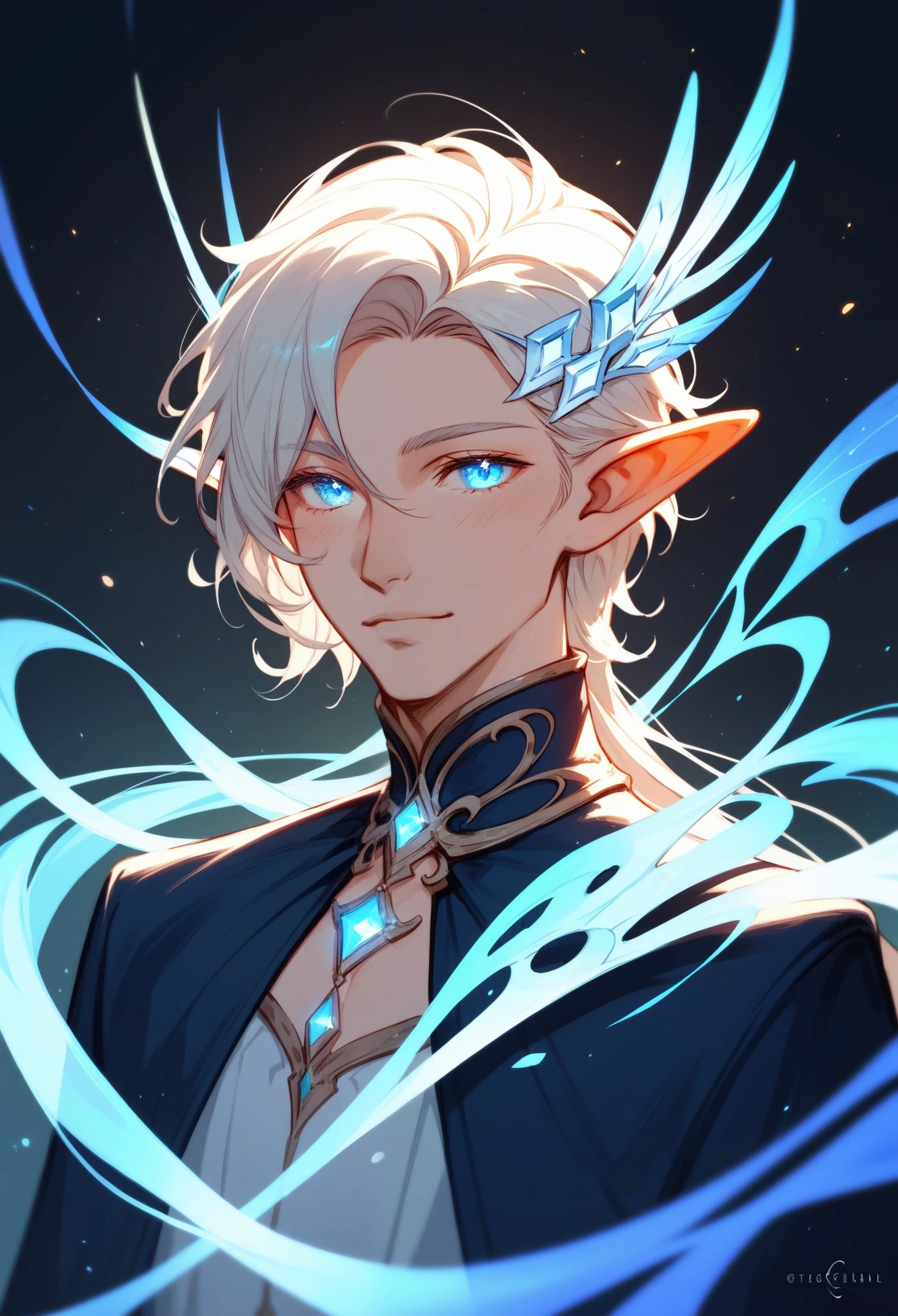 (score_9,score_8_up,score_7_up,score_6_up,score_5_up,score_4_up) male elf with graceful elegance, glowing, whimsical, enchanted, magical, fantasy art concept, intricate details,
