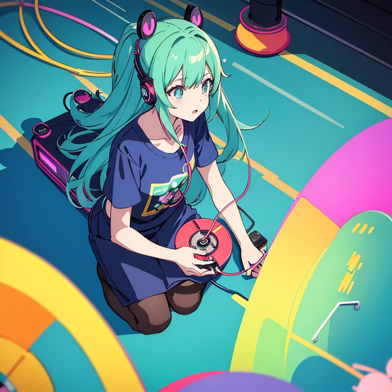 two anime girls in headphones are playing music on a turntable, anime vibes, anime style 4 k, ig studios anime style, nightcore, 8 0 s anime vibe, anime girls, anime style. 8k, lofi artstyle, dj sura, anime moe artstyle, anime style illustration, trending on cgstation, anime style artwork, e-girl Special Move