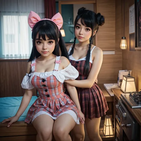 Cute  Melanie Martinez as a very cute anime character, Cartoon Character, Unreal Engine Warm Interior Lighting Art Station Detai...