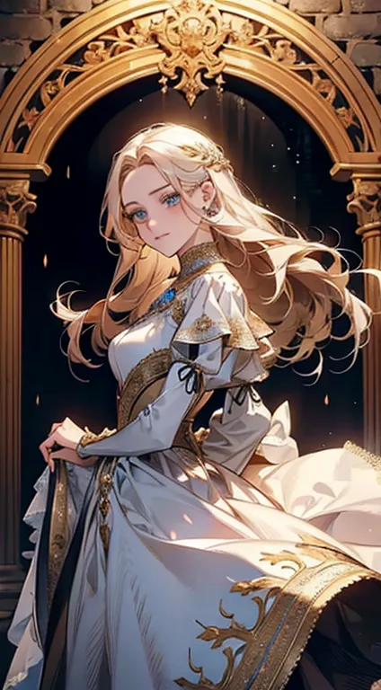 A girl who lives in the castle usually appears romantic and charming.  Here's a possible description:

 The girl who lives in th...