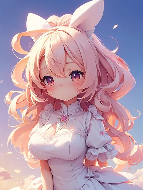 bunny morphing girl, fluffy, soft ((highest quality)), ( very detailed, best details, official art, beauty and aesthetics: 1.2),...