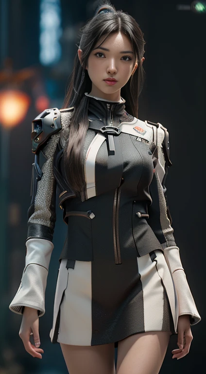 ((Best quality)), ((masterpiece)), (detailed:1.4), 3D, an image of a beautiful cyberpunk female, space background, cinematic lighting, HDR (High Dynamic Range), Ray Tracing, NVIDIA RTX, Super-Resolution, Unreal 5, Subsurface scattering, PBR Texturing, Post-processing, Anisotropic Filtering, Depth-of-field, Maximum clarity and sharpness, Multi-layered textures, Albedo and Specular maps, Surface shading, Accurate simulation of light-material interaction, Perfect proportions, Octane Render, Two-tone lighting, Wide aperture, Low ISO, White balance, Rule of thirds, 8K RAW,