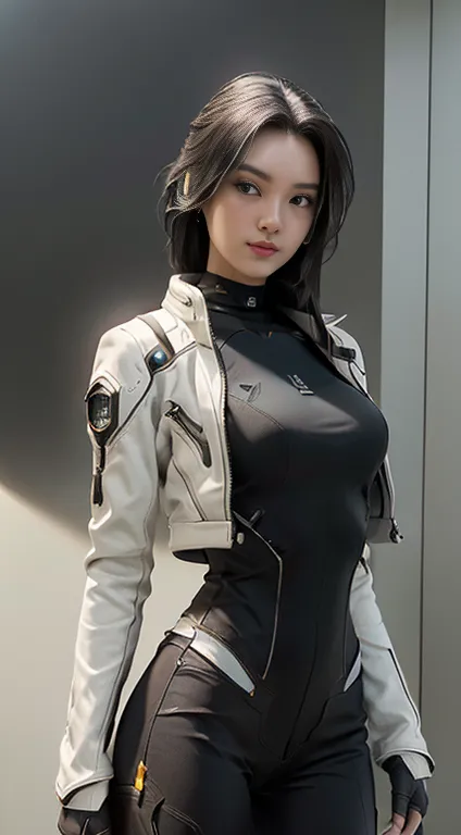 ((best quality)), ((masterpiece)), (detailed:1.4), 3d, an image of a beautiful cyberpunk female, space background, cinematic lig...