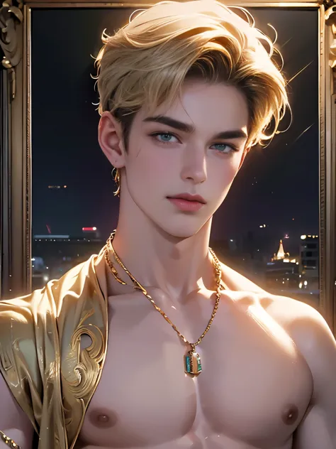 High Art - Portrait of Apollo, god of love and beauty. ! His beauty is incredible . body structure - perfection ! Handsome young...