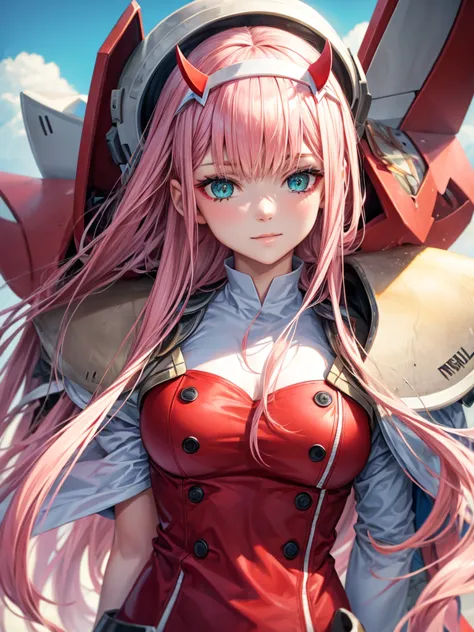 zero two beautiful girl big breats dreess