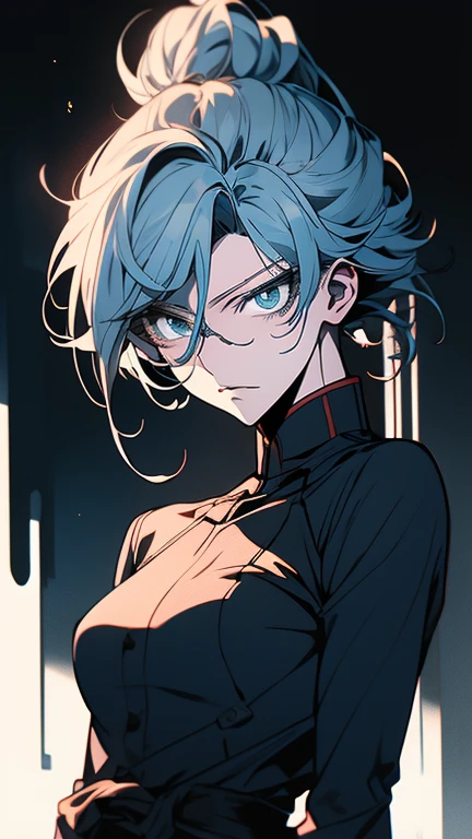 (((mei mei)))from Jujutsu kaisen anime series,Mappa, white background , Blue hairs,black outfit, expressive eyes, evil happy look, , beautiful tsundere look,pale skin,red lips,
Clear white background, big breasts,beautiful big eyes 